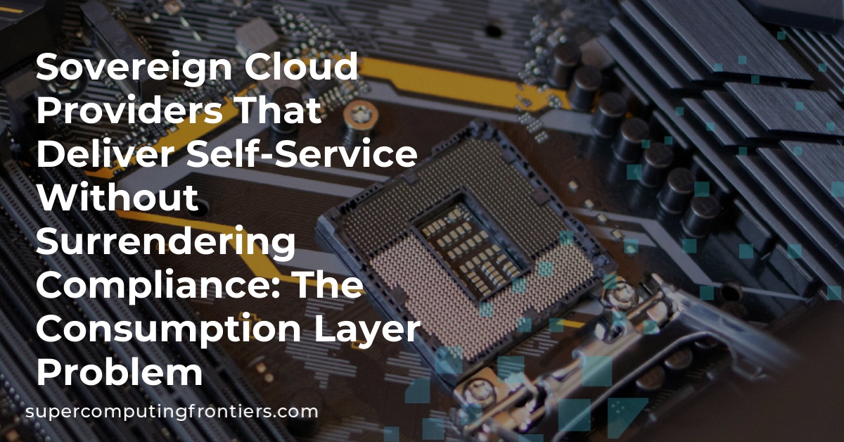 Sovereign Cloud Providers That Deliver Self-Service Without Surrendering Compliance: The Consumption Layer Problem 